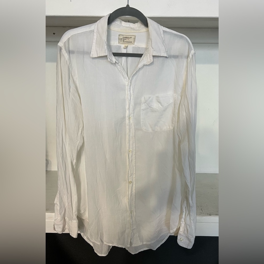 Current Elliott Classic White Button Up Shirt